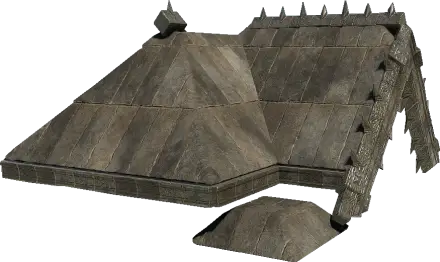 Granite Ornamented Roof Block in Enshrouded