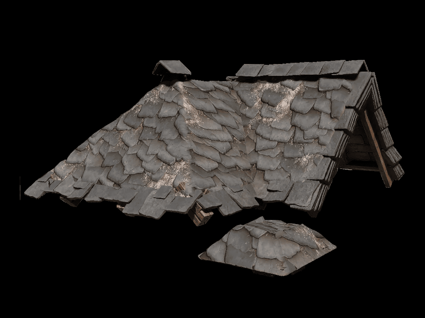 Stone Shingle Roof Block in Enshrouded